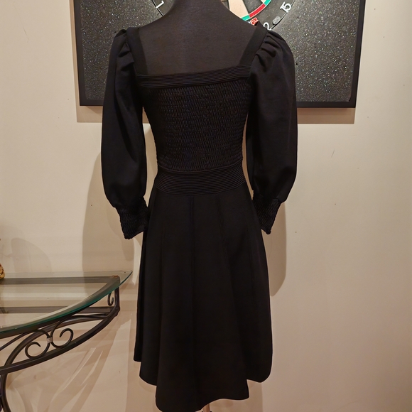 Sandro Black Puff Sleeve Dress - Picture 9 of 16